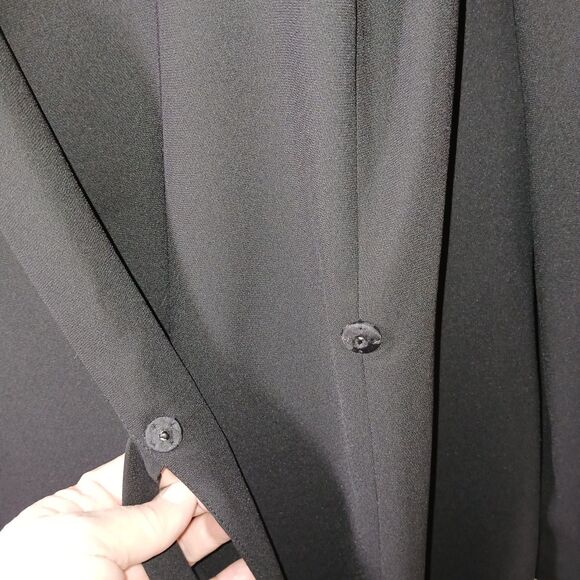 Vintage Mary McFadden Black Wrap Dress Blazer Long Sleeve Elegant Photos Sizing - Picture 12 of 16